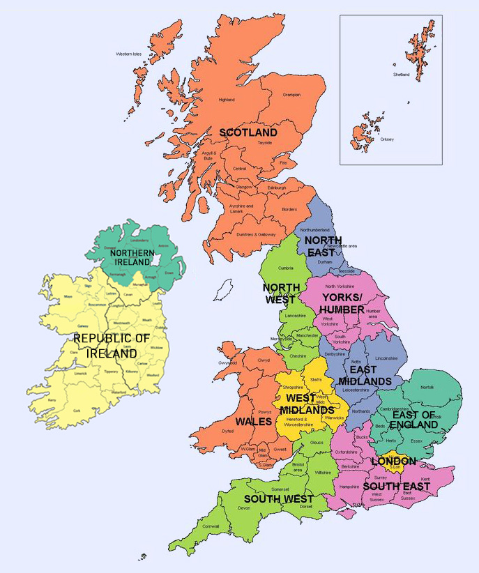 UK Regions Map