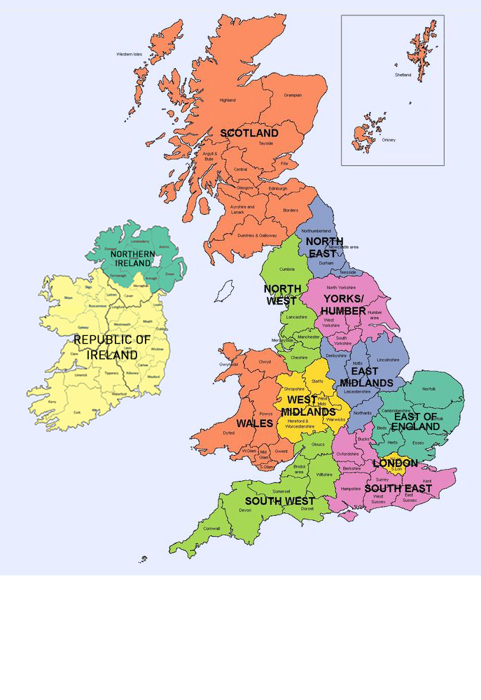 UK Regions Map