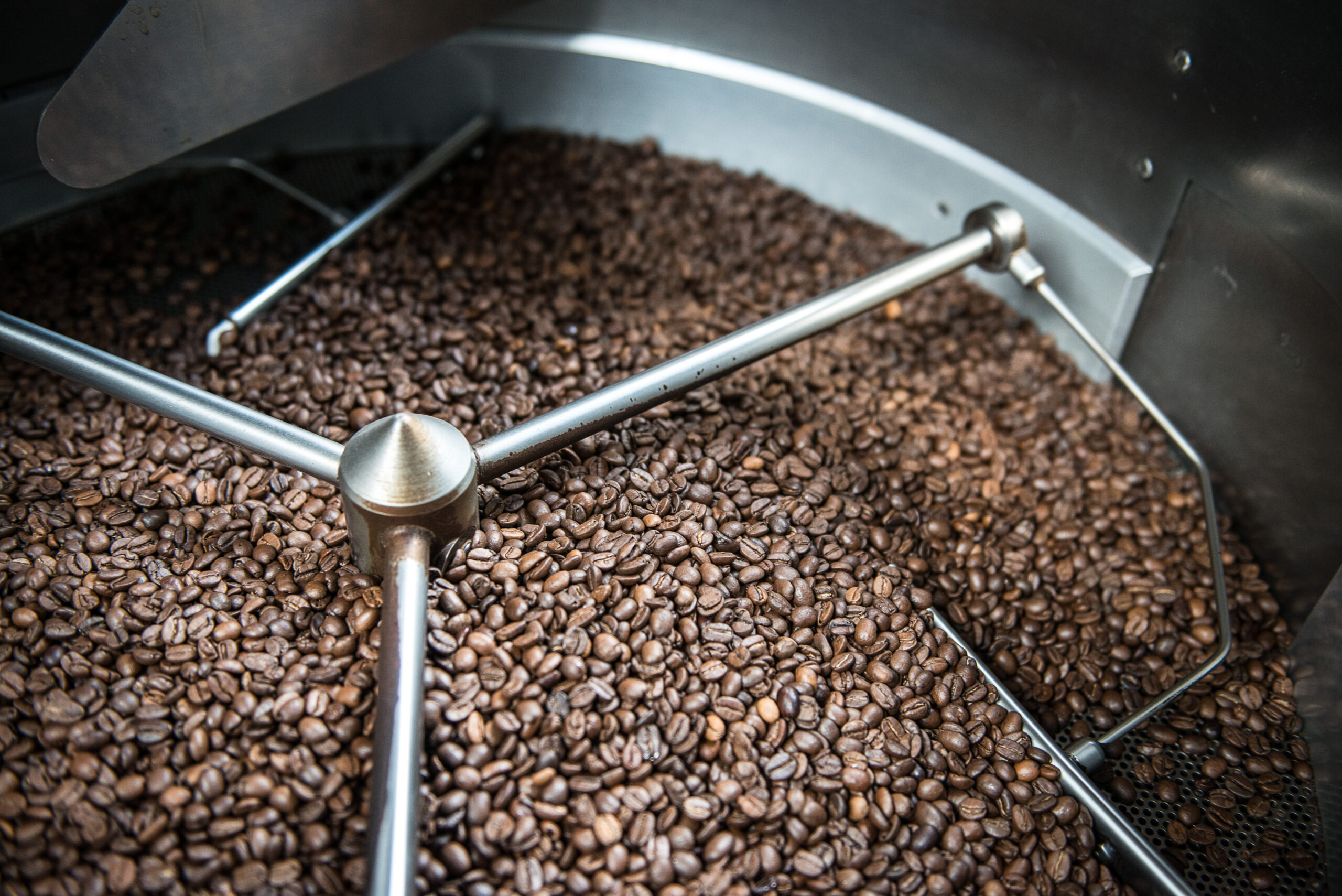 Stokes Coffee Being Roasted